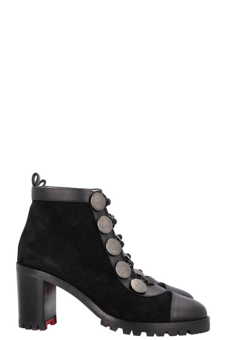 CHRISTIAN LOUBOUTIN Alphabouton Ankle Boots Suede Black