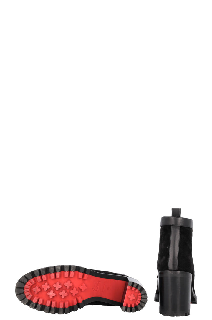 CHRISTIAN LOUBOUTIN Alphabouton Ankle Boots Suede Black
