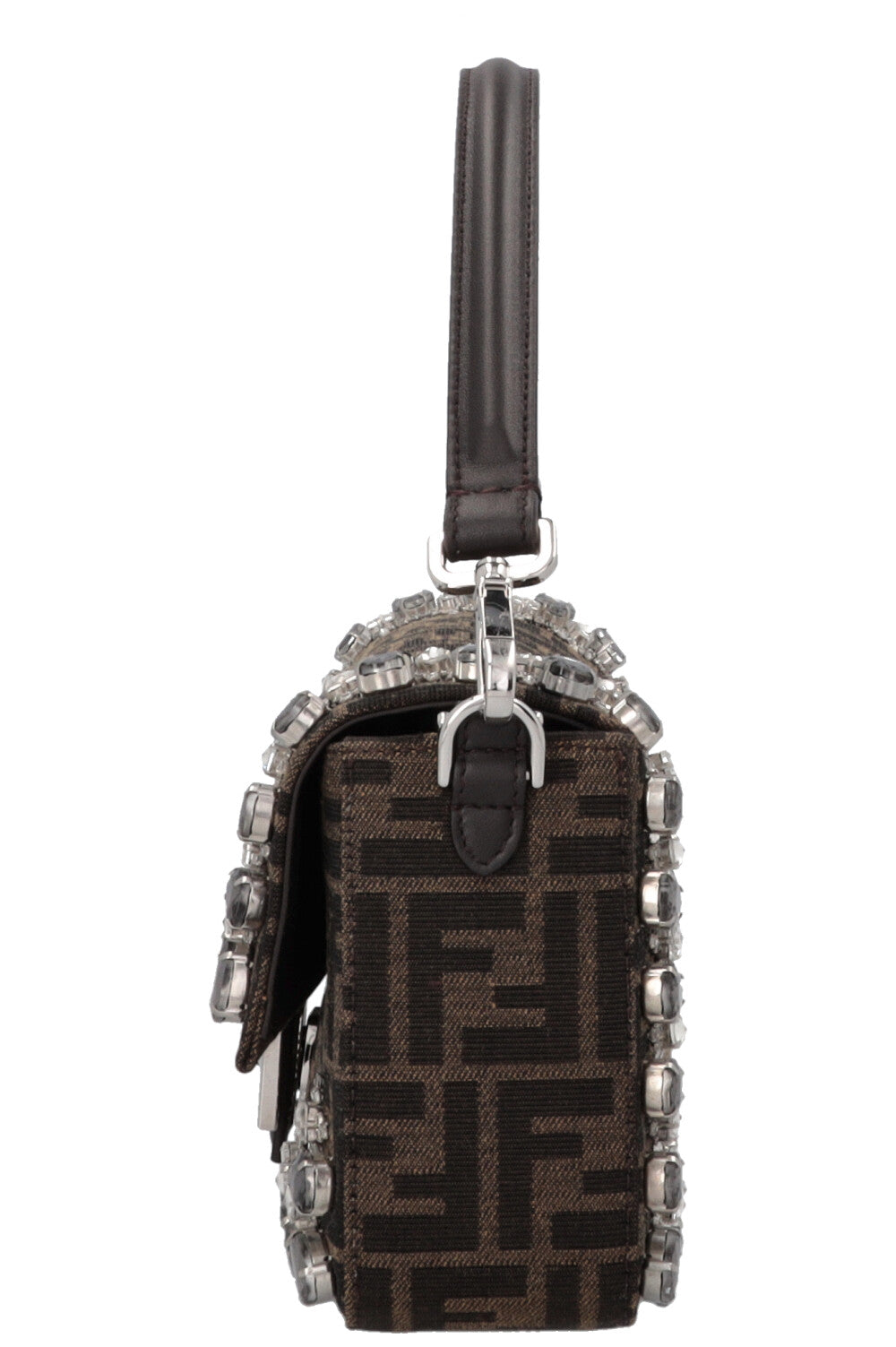 Sac bandoulière baguette FENDI en toile imprimée Crystal Zucca