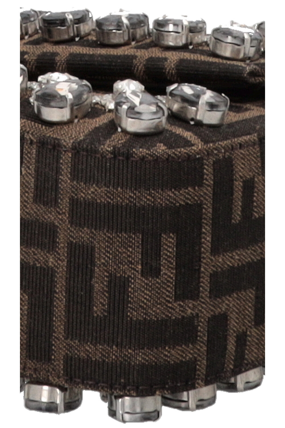 Sac bandoulière baguette FENDI en toile imprimée Crystal Zucca