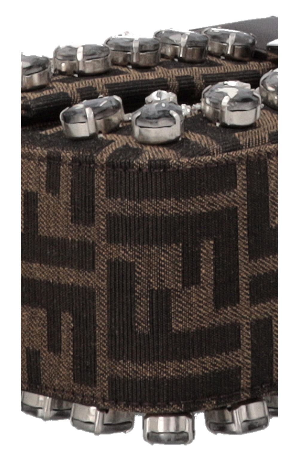 Sac bandoulière baguette FENDI en toile imprimée Crystal Zucca