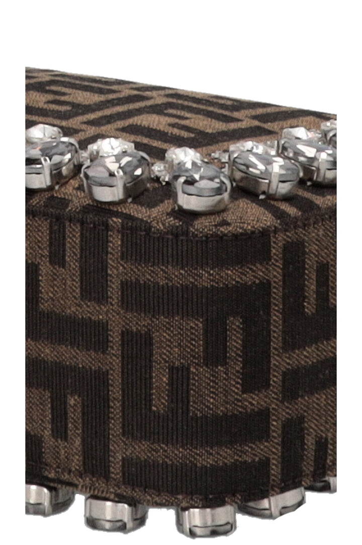 Sac bandoulière baguette FENDI en toile imprimée Crystal Zucca