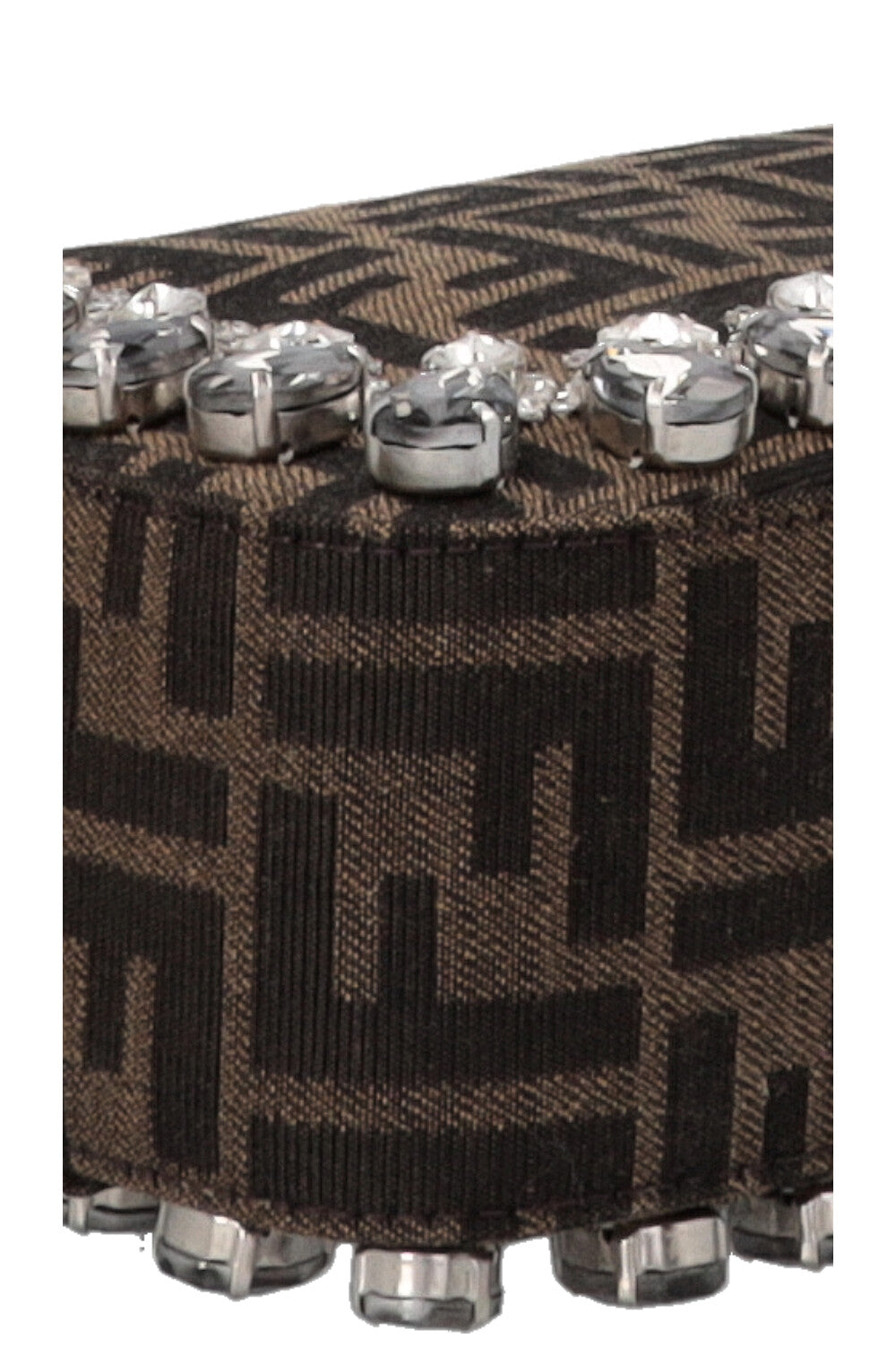 Sac bandoulière baguette FENDI en toile imprimée Crystal Zucca