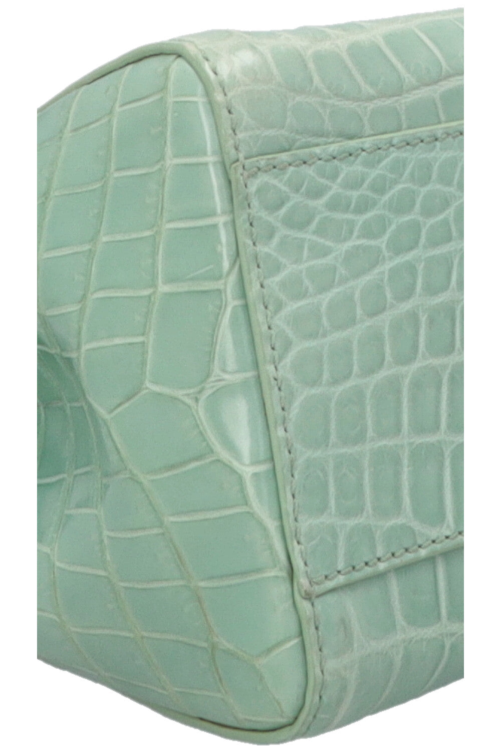 FENDI Sac Peekaboo Mini Croco Mat Menthe