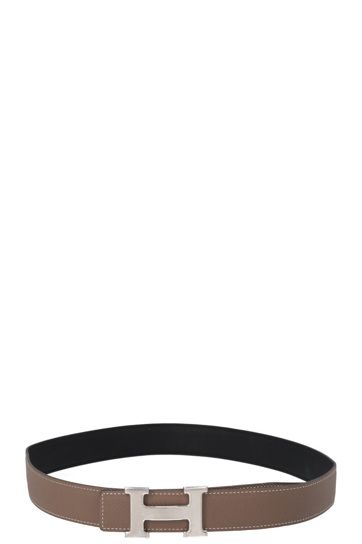 HERMÈS H Belt 32 Étoupe Noir