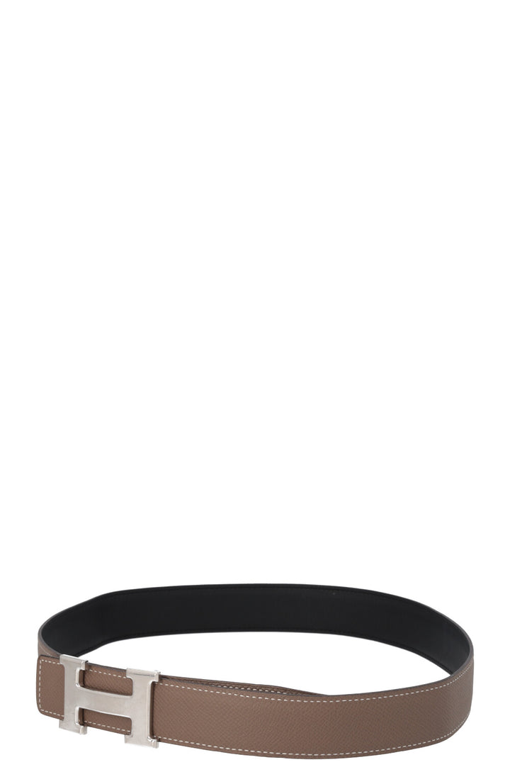 HERMÈS H Belt 32 Étoupe Noir
