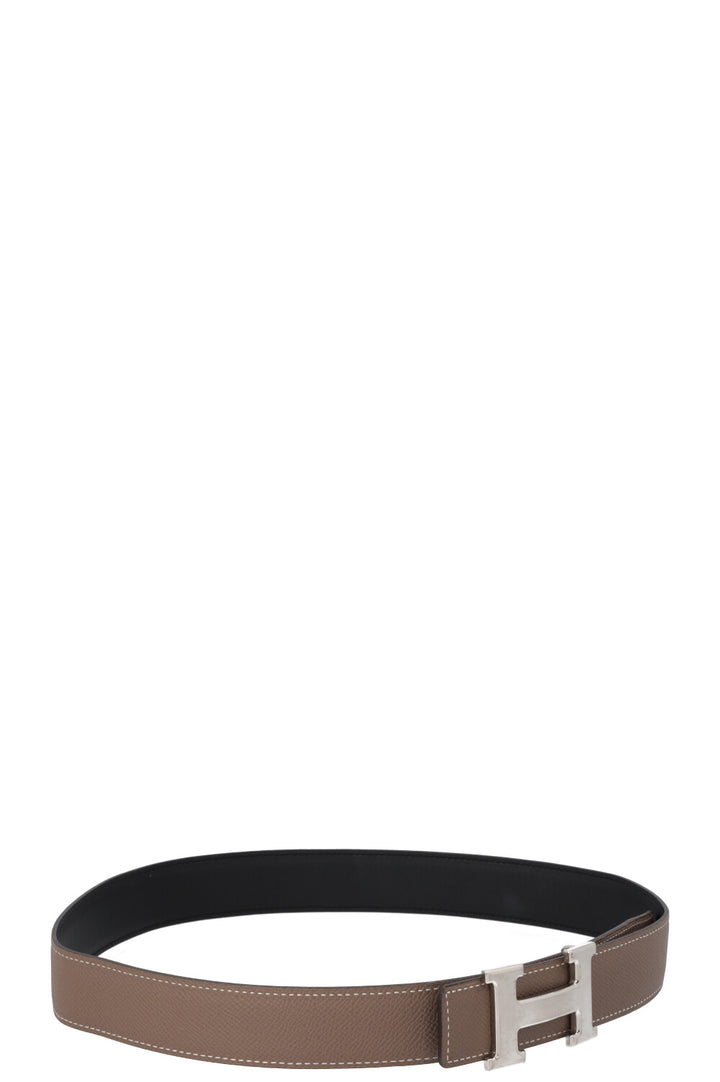 HERMÈS H Belt 32 Étoupe Noir