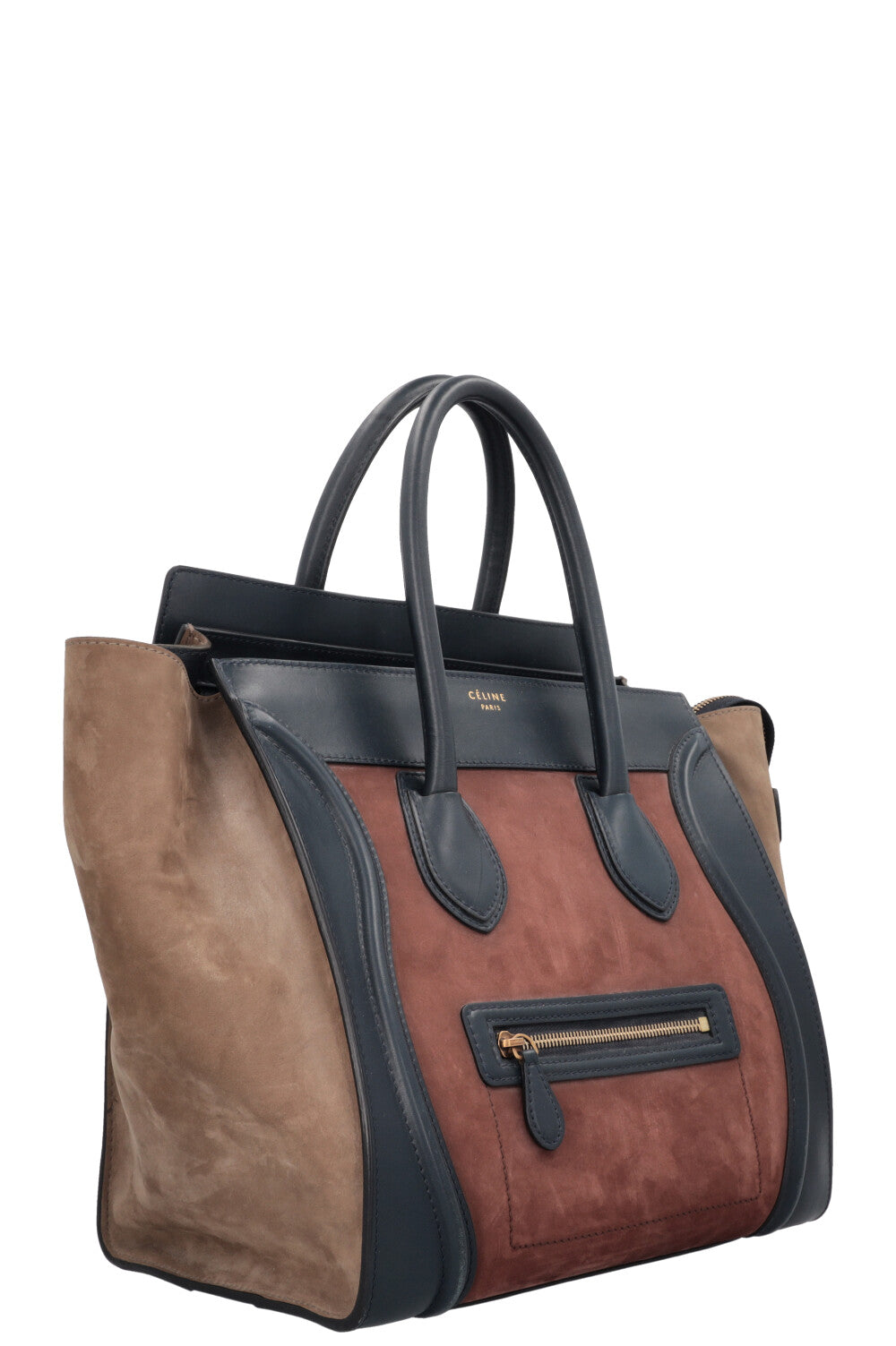 CÉLINE Luggage Mini Tote Bag Tricolor