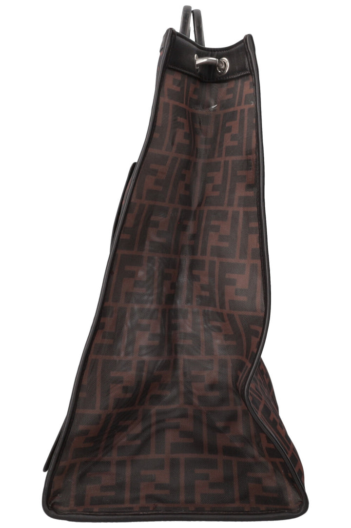 FENDI Runaway Shopping Tote Mesh Brown