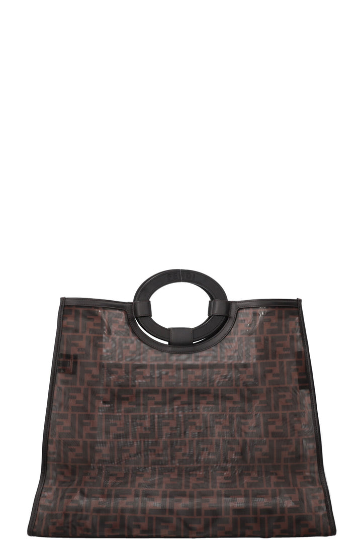 FENDI Runaway Shopping Tote Mesh Brown