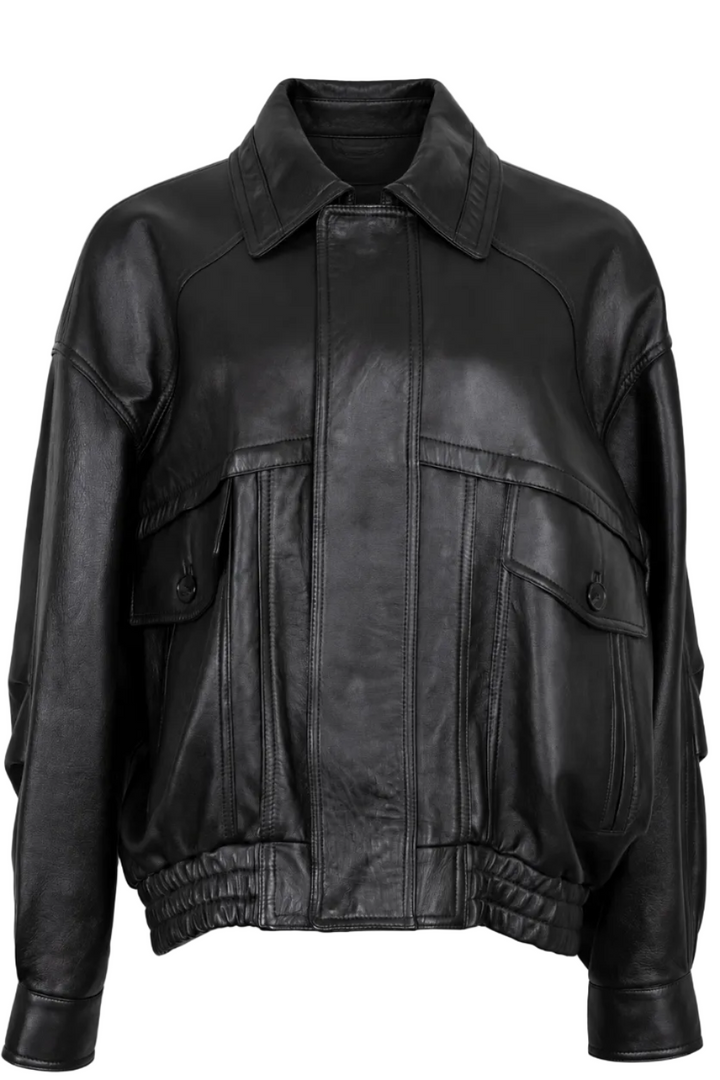 SAINT LAURENT 2024 Veste Cuir Noir
