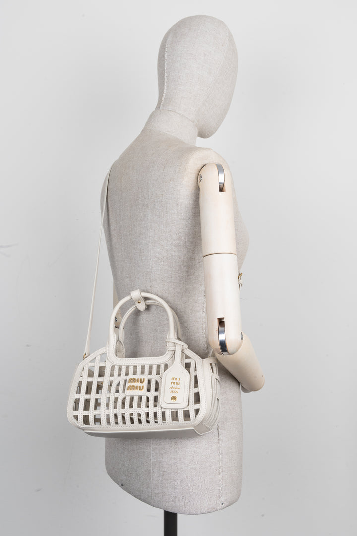 MIUMIU Basket Bag Chalk White