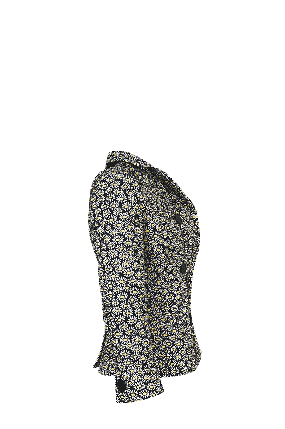 GUCCI Chamomille Double Breasted Jacket Yellow Black