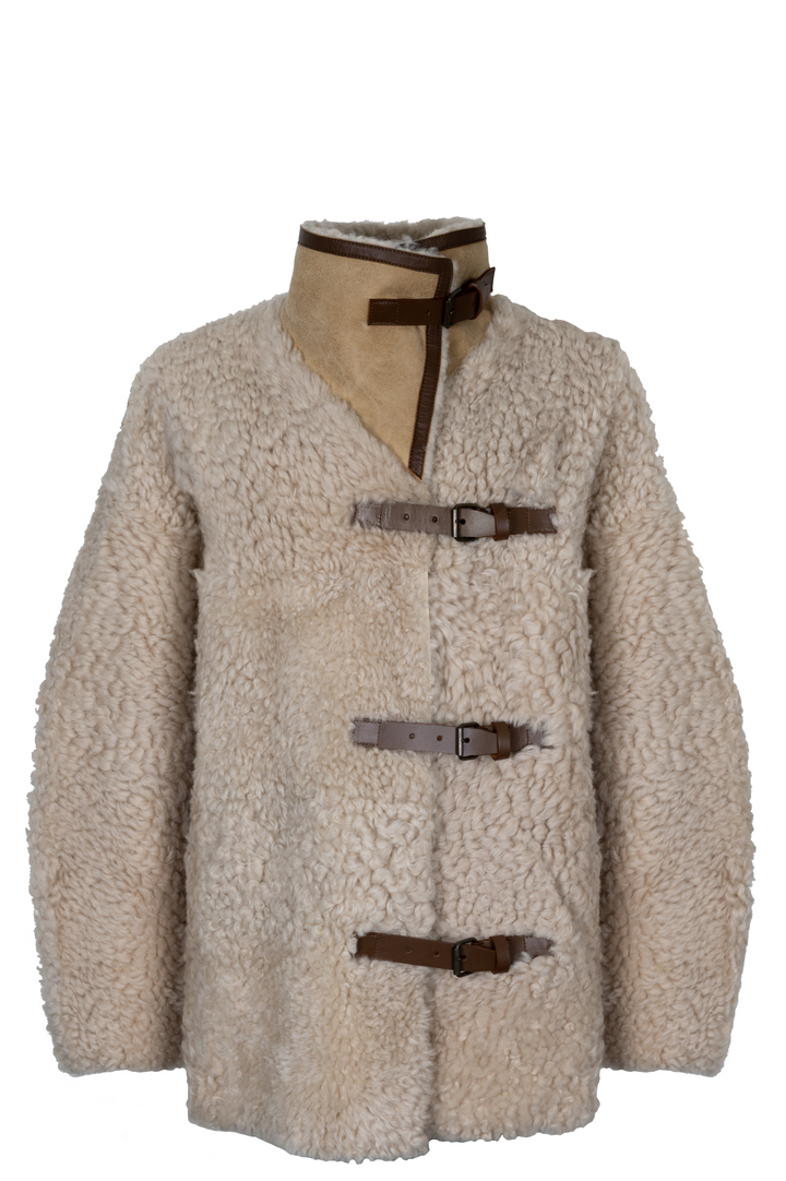 ISABEL MARANT Bealila Shearling Jacket Ivory REAWAKE
