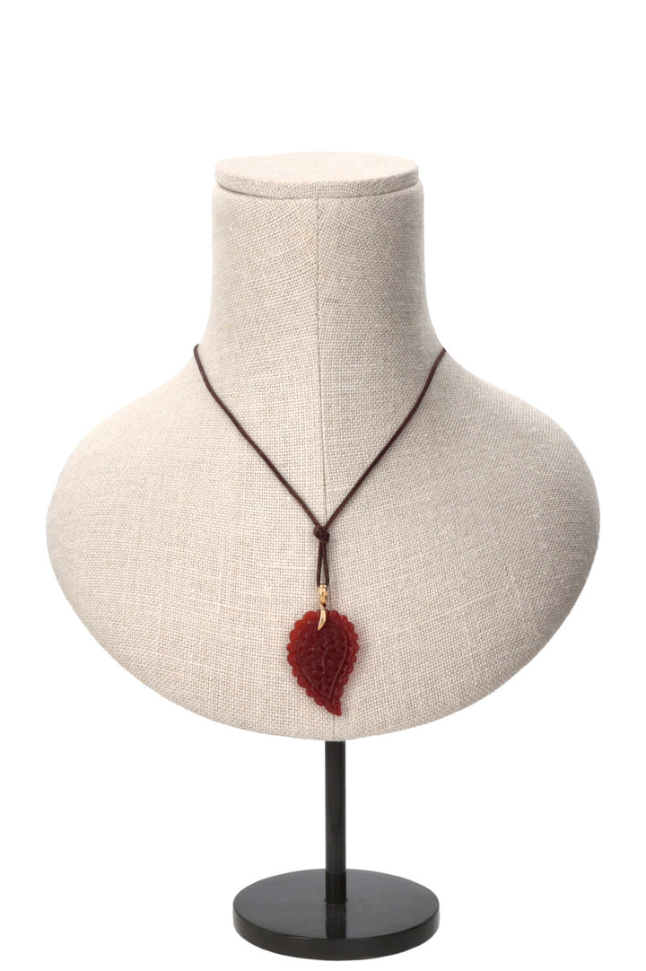 TAMARA COMOLLI India Leaf Pendant Terra Onyx