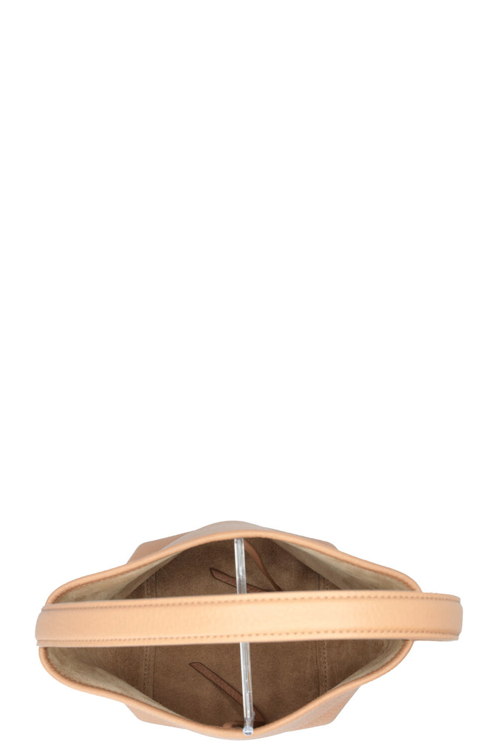 THE ROW Small N/S Park Bucket Bag Leather Beige