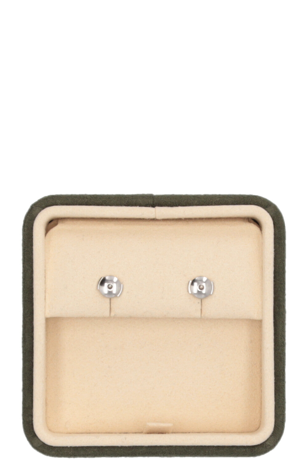 TIFFANY & CO. Aria Stud Earrings Platinum Diamonds Silver