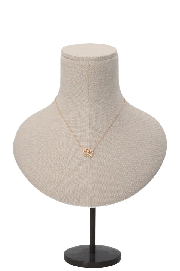 TIFFANY&CO. Double Loving Heart Necklace 18K Yellow Gold