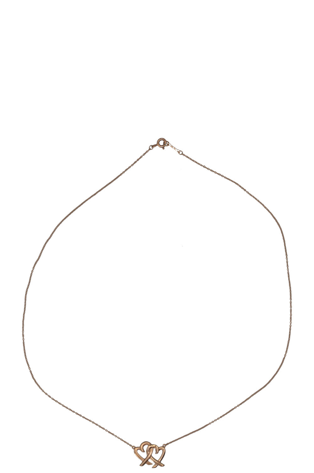 TIFFANY&CO. Double Loving Heart Necklace 18K Yellow Gold