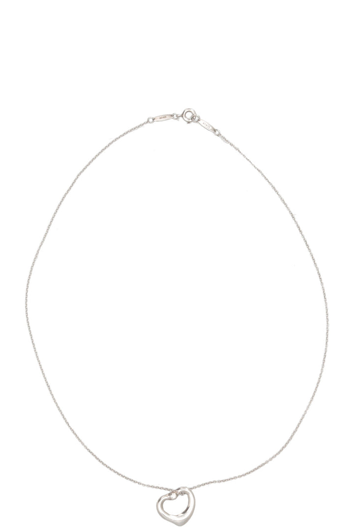 TIFFANY&CO. Elsa Peretti Open Heart Necklace Diamond Silver
