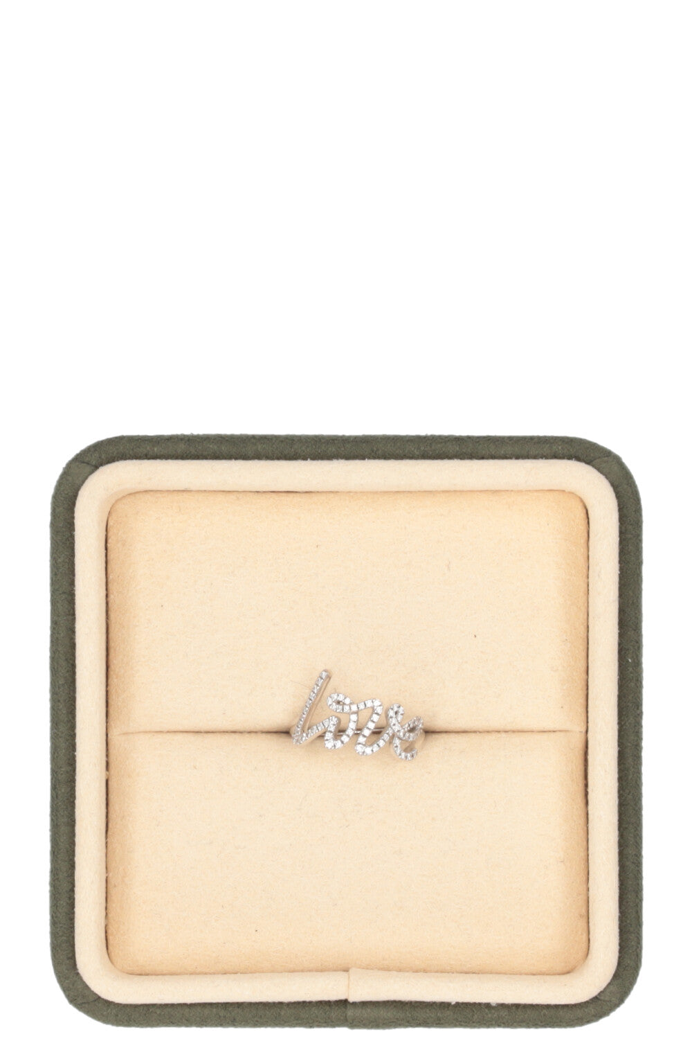 TIFFANY & CO. Paloma's Graffiti Love Ring 18k White Gold Diamonds Silver