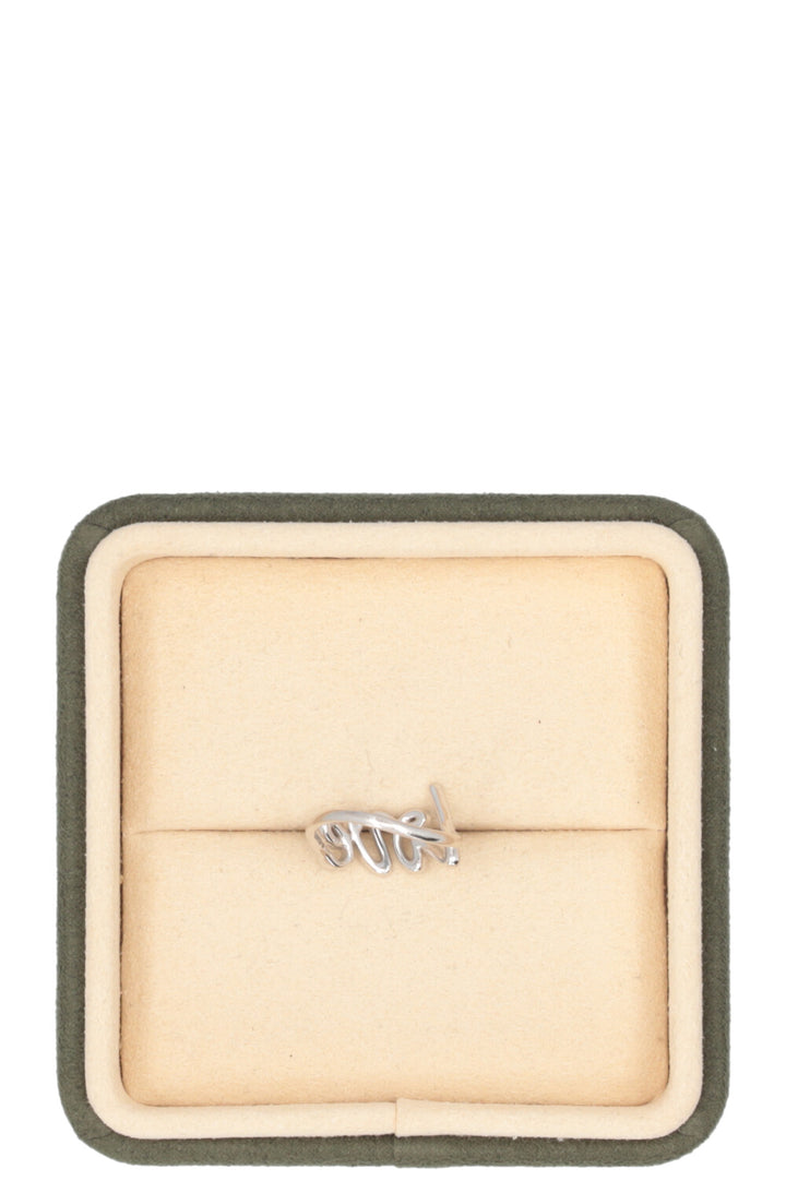 TIFFANY & CO. Paloma's Graffiti Love Ring 18k White Gold Diamonds Silver