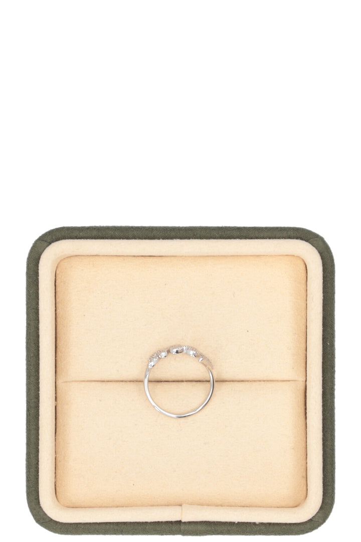 TIFFANY & CO. Paloma's Graffiti Love Ring 18k White Gold Diamonds Silver
