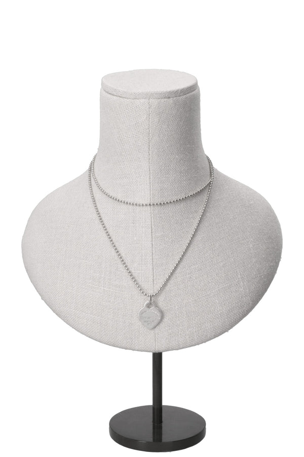 TIFFANY & CO. Collier long à pendentif cœur moyen RTT en argent 925