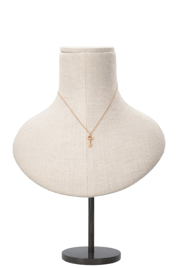 TIFFANY&CO. Collier petite clé en or rose 18 carats