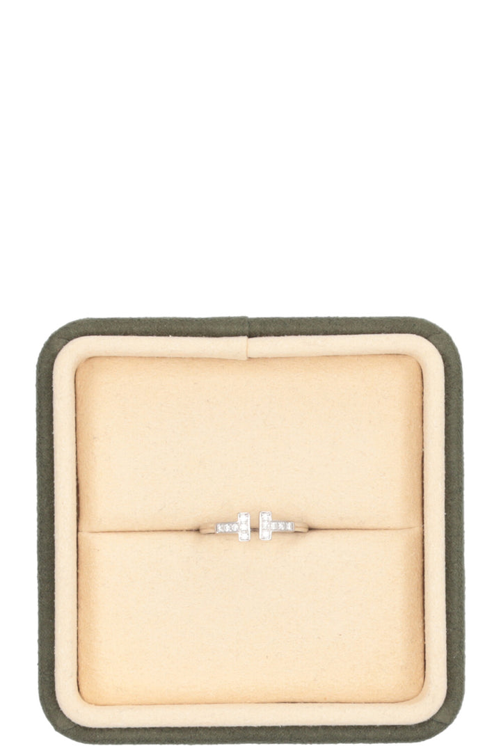 TIFFANY&CO. T Ring Diamonds White Gold