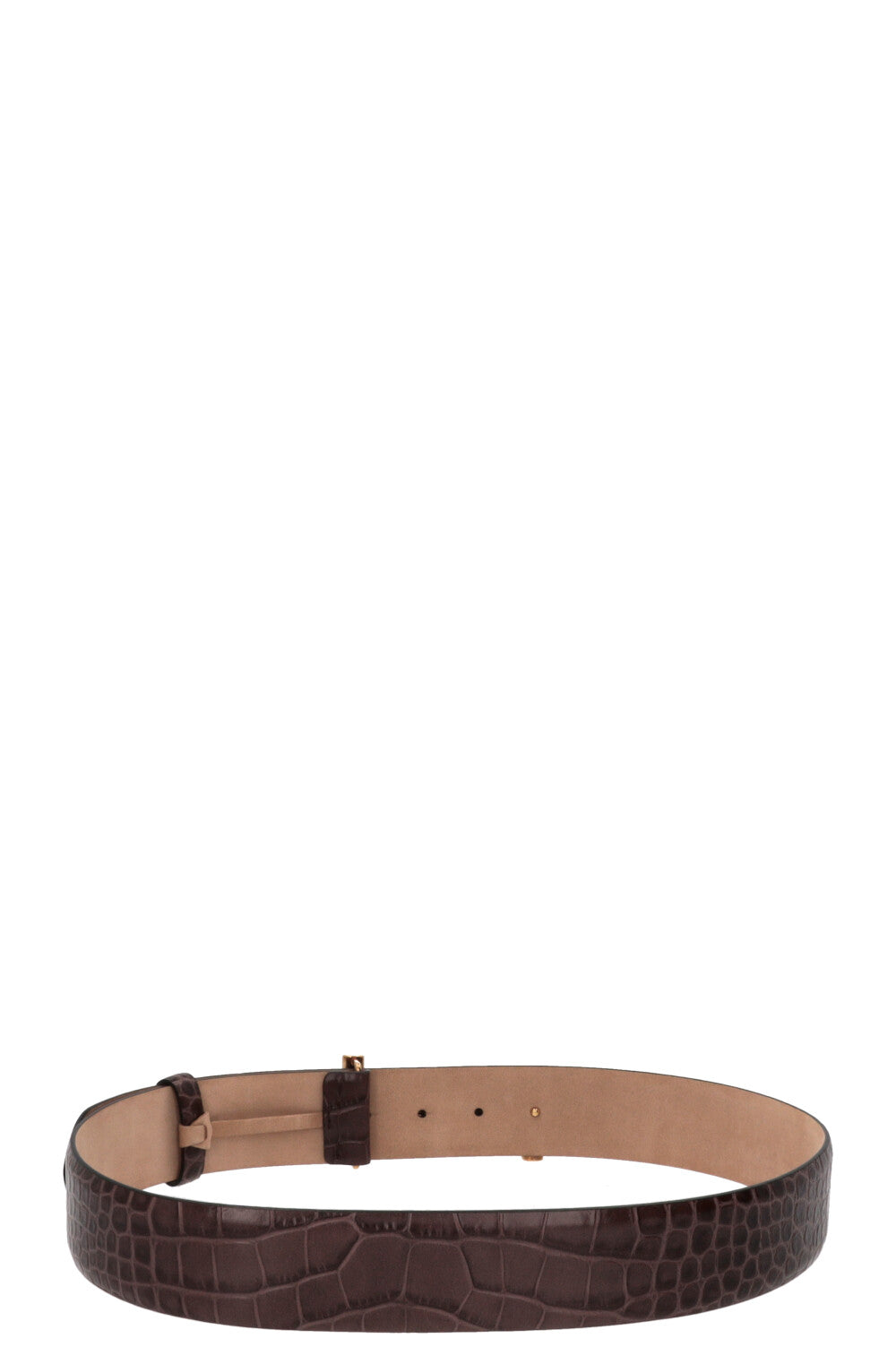 TOD'S Croc Embossed Belt Brown