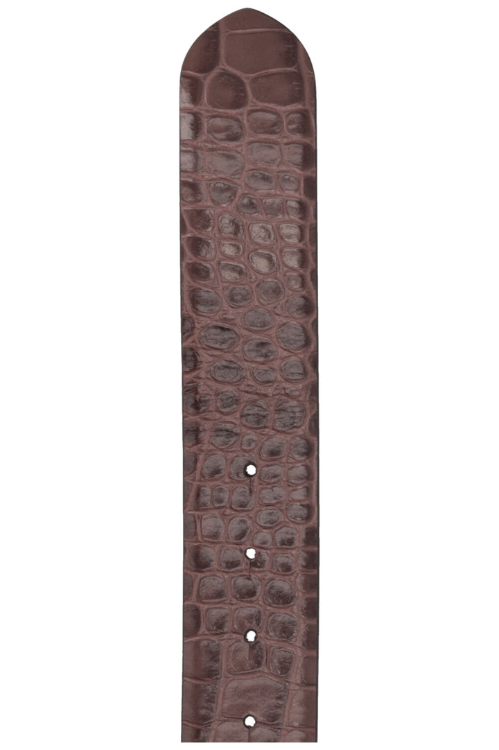 TOD'S Croc Embossed Belt Brown