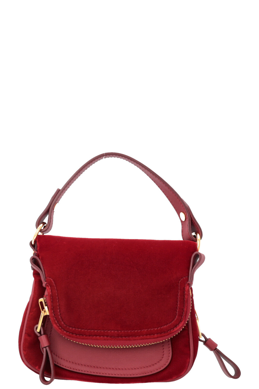 TOM FORD Jennifer Bag Mini Velvet Leather Red