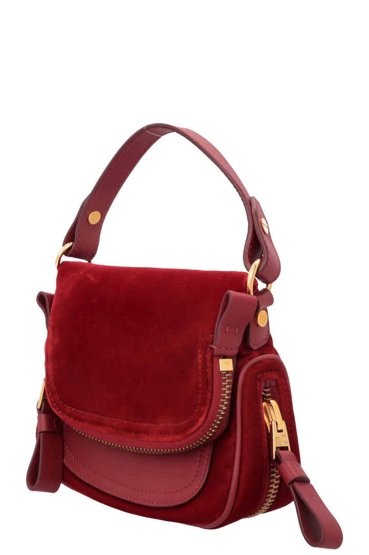 TOM FORD Jennifer Bag Mini Velvet Leather Red