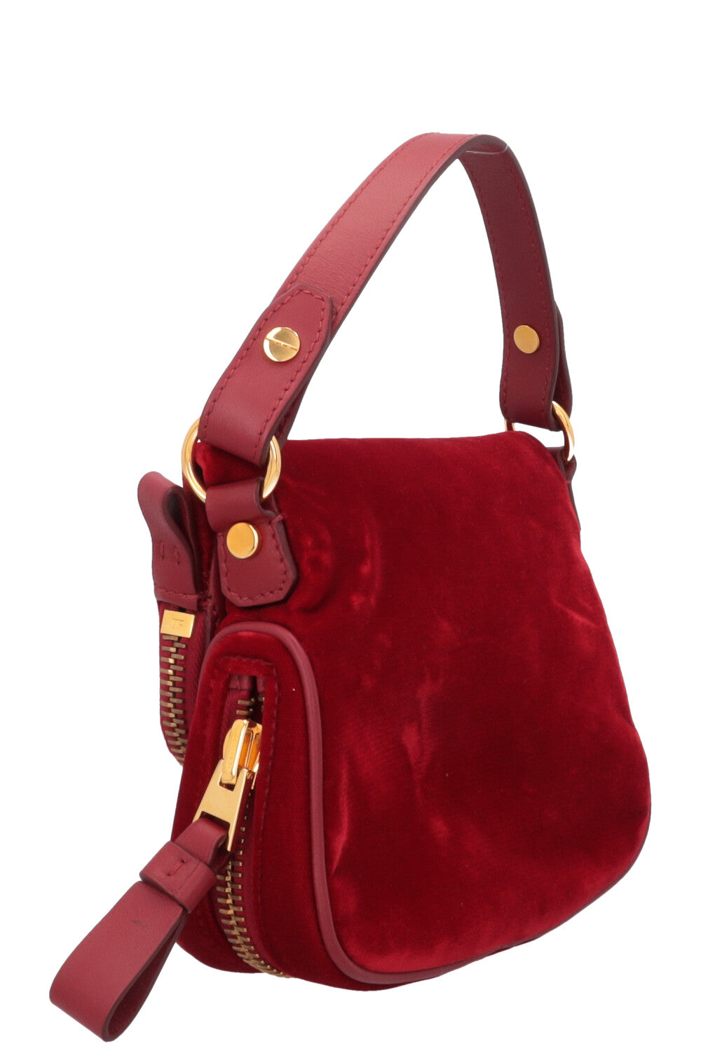 TOM FORD Jennifer Bag Mini Velvet Leather Red