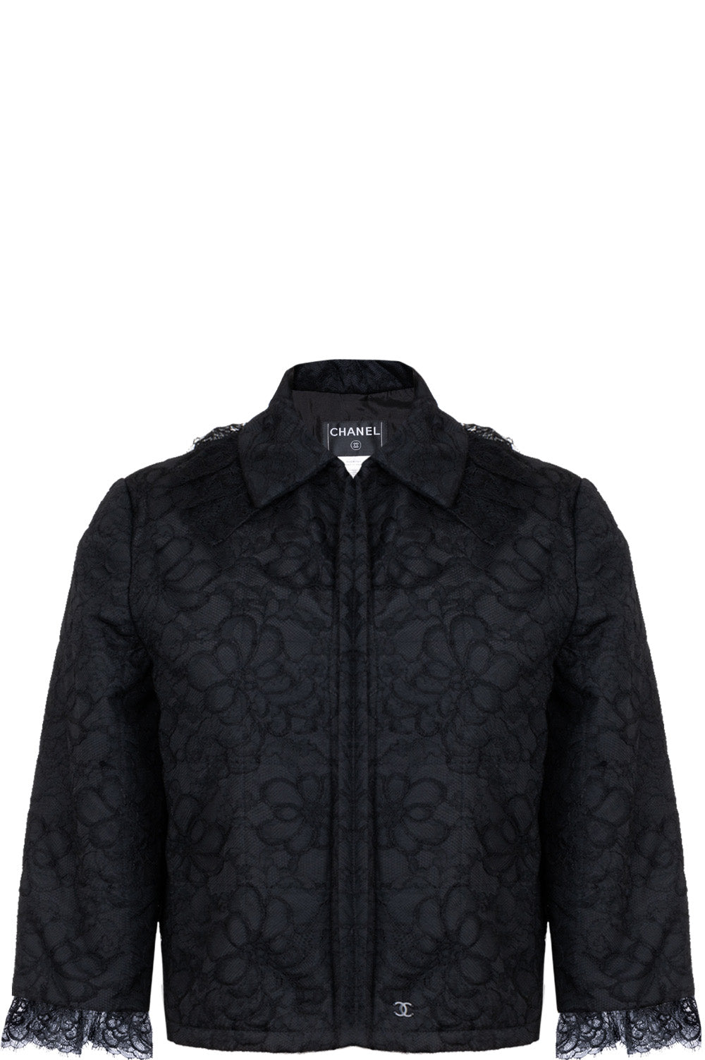 CHANEL Jacket Lace 01C Black