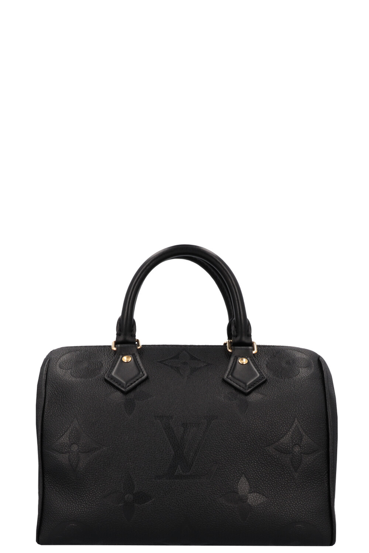 LOUIS VUITTON Speedy 25 Bandoulière MNG Empreinte Noir