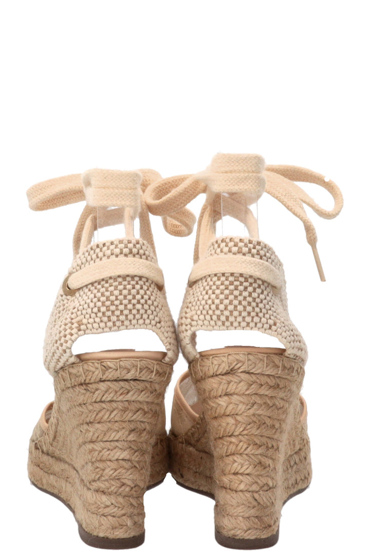 VALENTINO Espadrille Wedges Lace Ivory
