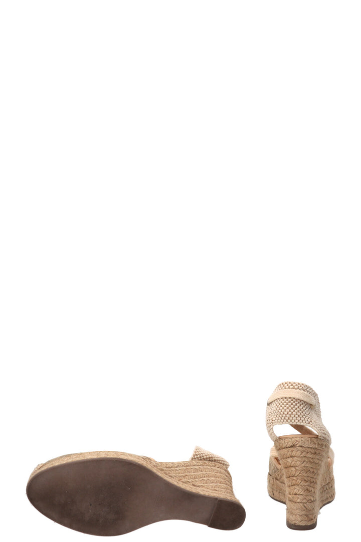 VALENTINO Espadrille Wedges Lace Ivory