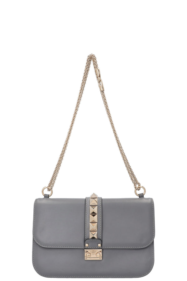 VALENTINO Glam Lock Bag Medium Grey