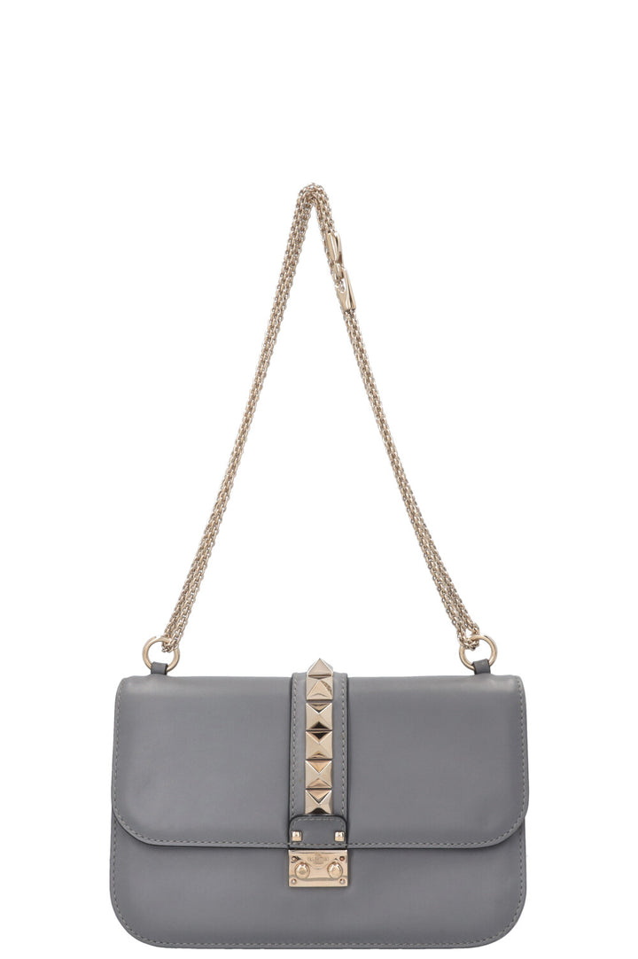 VALENTINO Glam Lock Bag Medium Grey