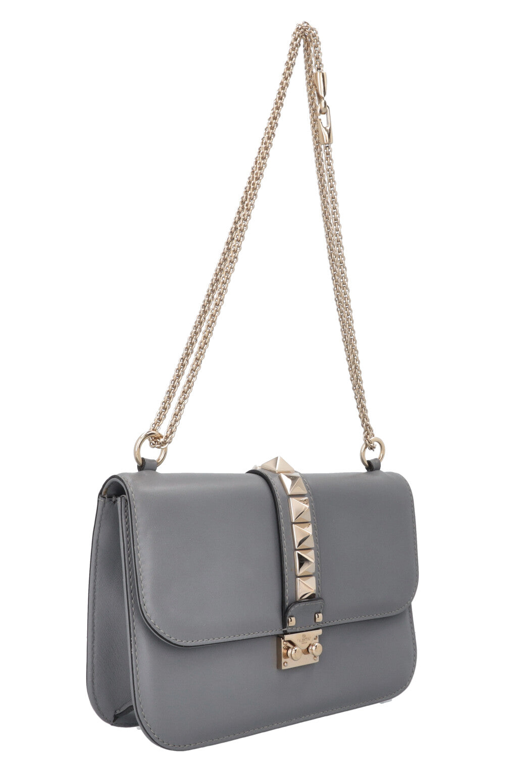 VALENTINO Glam Lock Bag Medium Grey