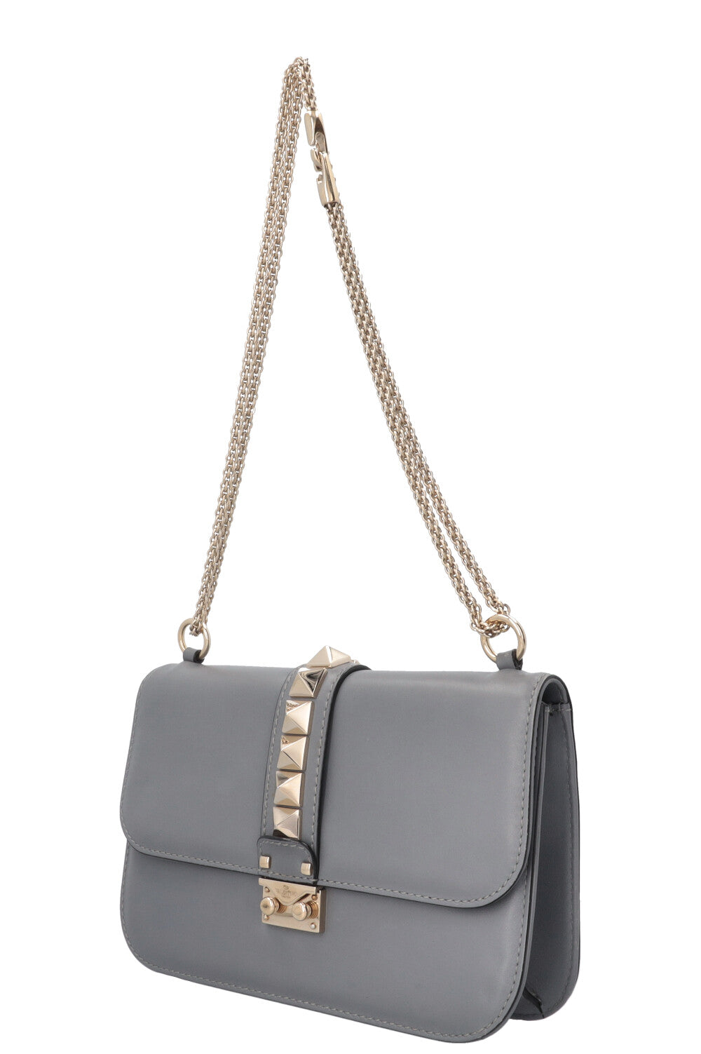 VALENTINO Glam Lock Bag Medium Grey