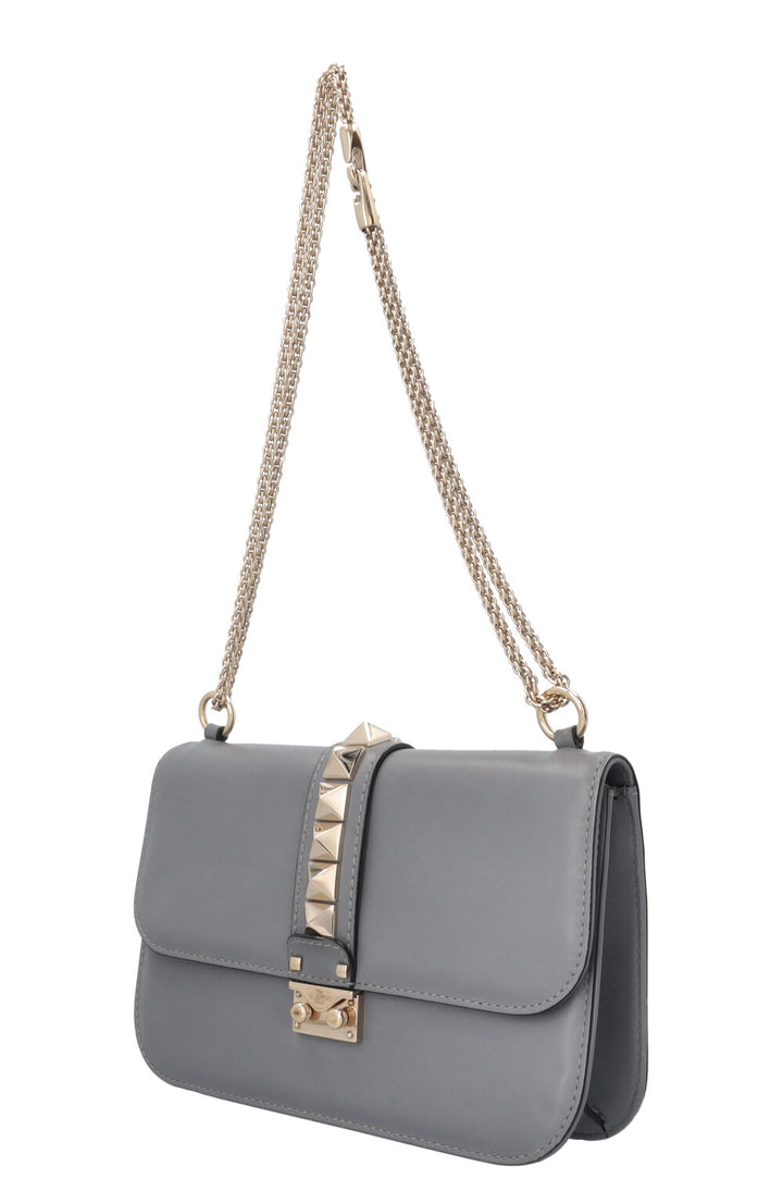 VALENTINO Glam Lock Bag Medium Grey