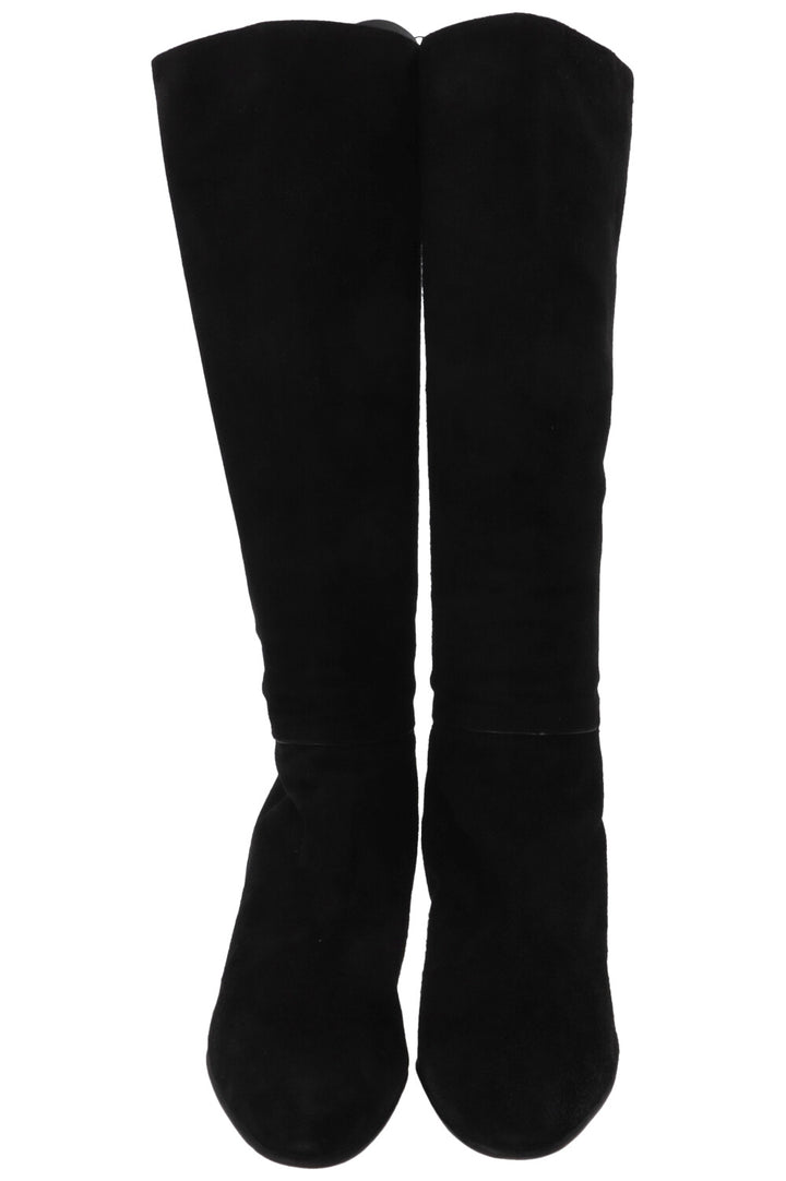 VALENTINO Knee High Boots Suede Black