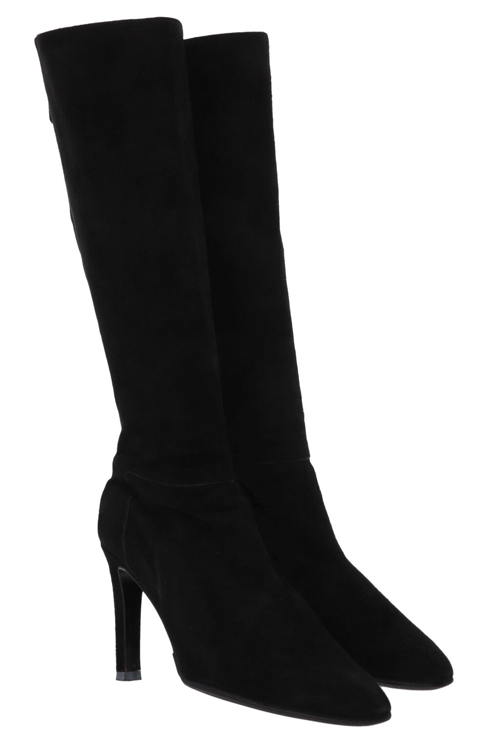 VALENTINO Knee High Boots Suede Black