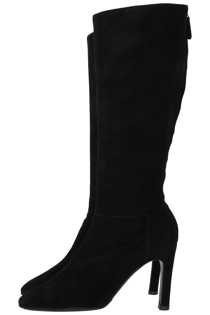 VALENTINO Knee High Boots Suede Black