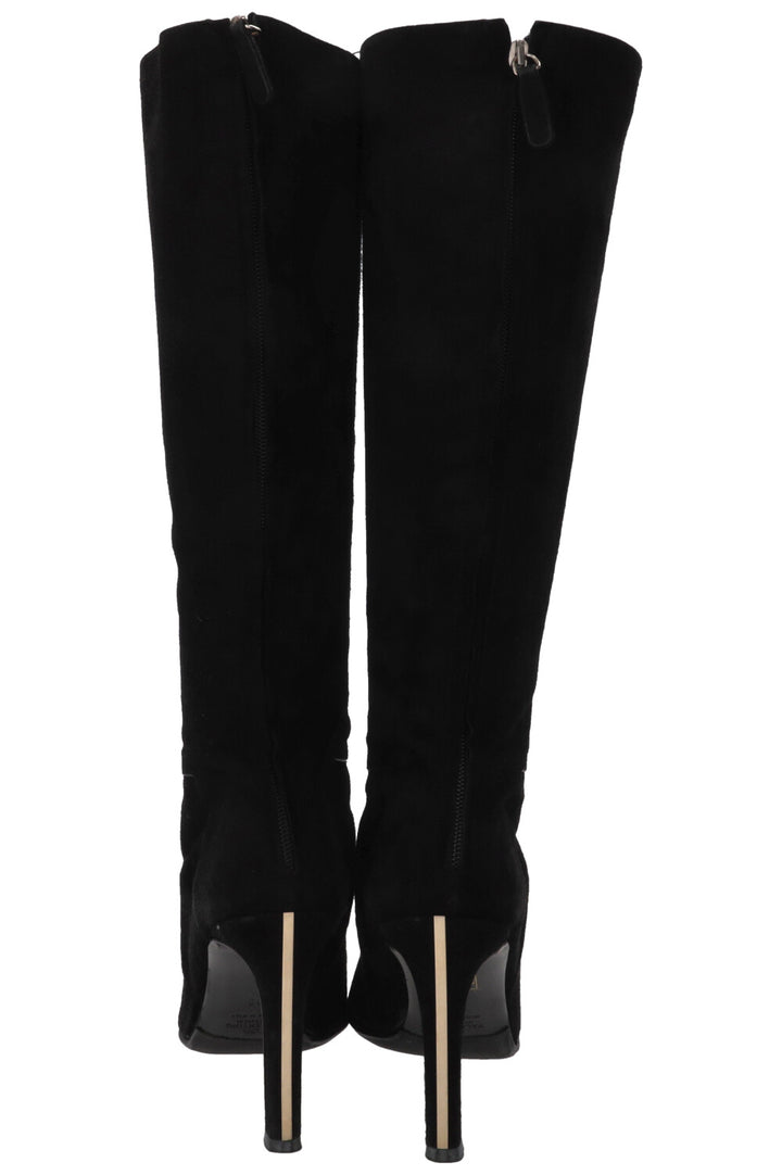 VALENTINO Knee High Boots Suede Black