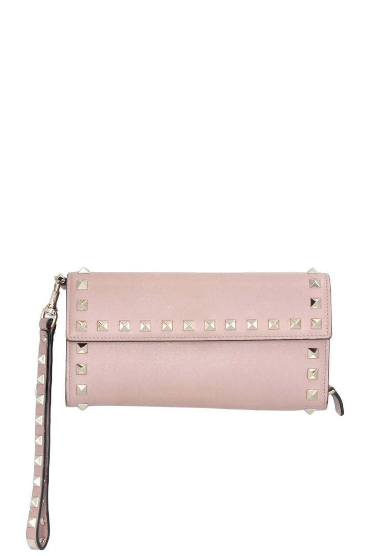 VALENTINO Long Rockstud Wallet Nude