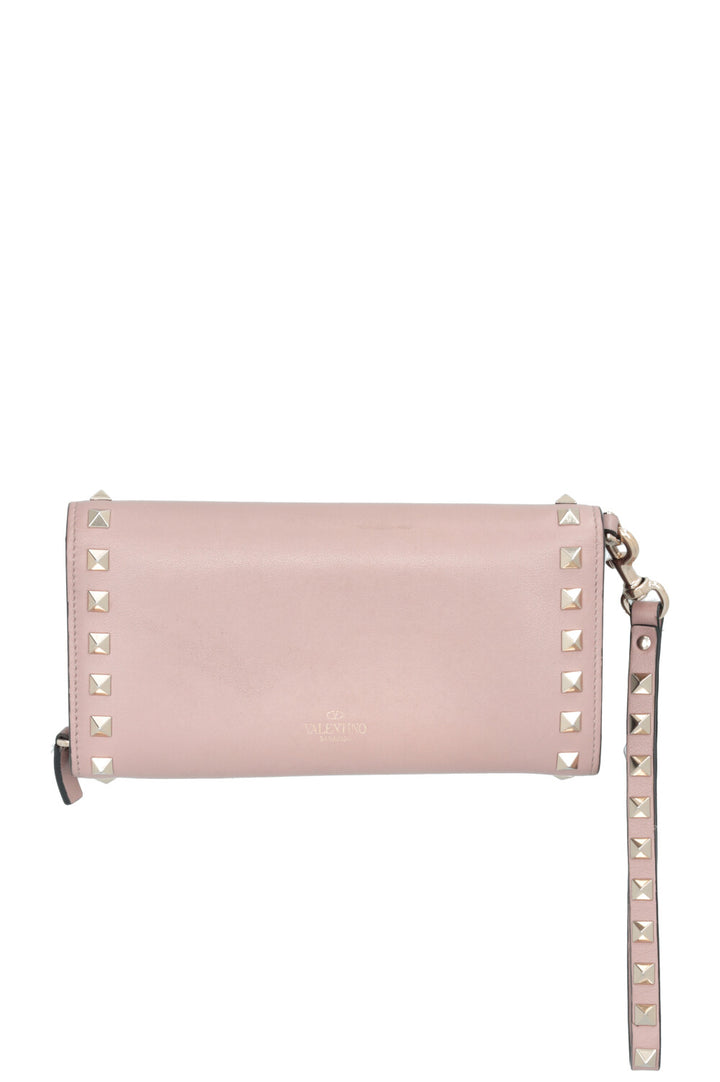 VALENTINO Long Rockstud Wallet Nude